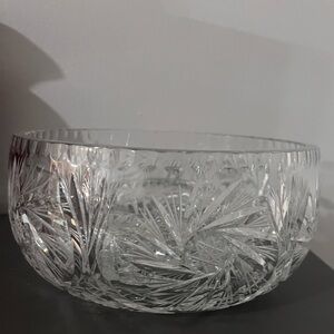 Elegant Crystal Cut Glass Bowl